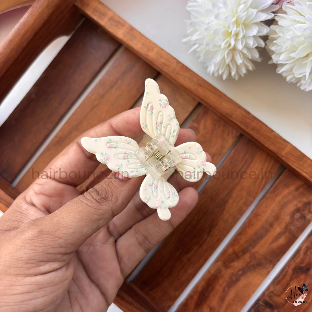 Pastel Butterfly Hair Claw – Medium