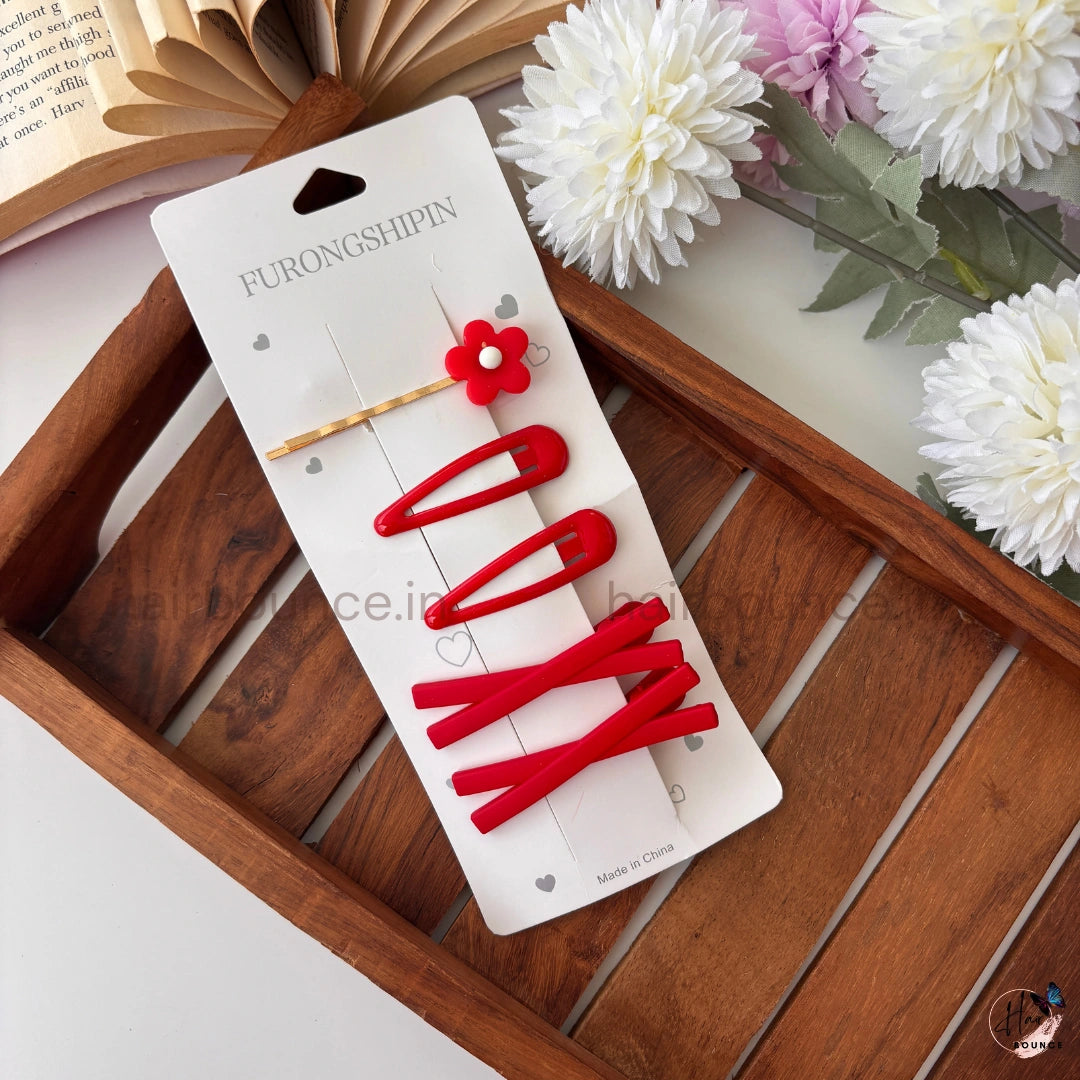 Cute Daisy Hair Clip Set – Pack of 5