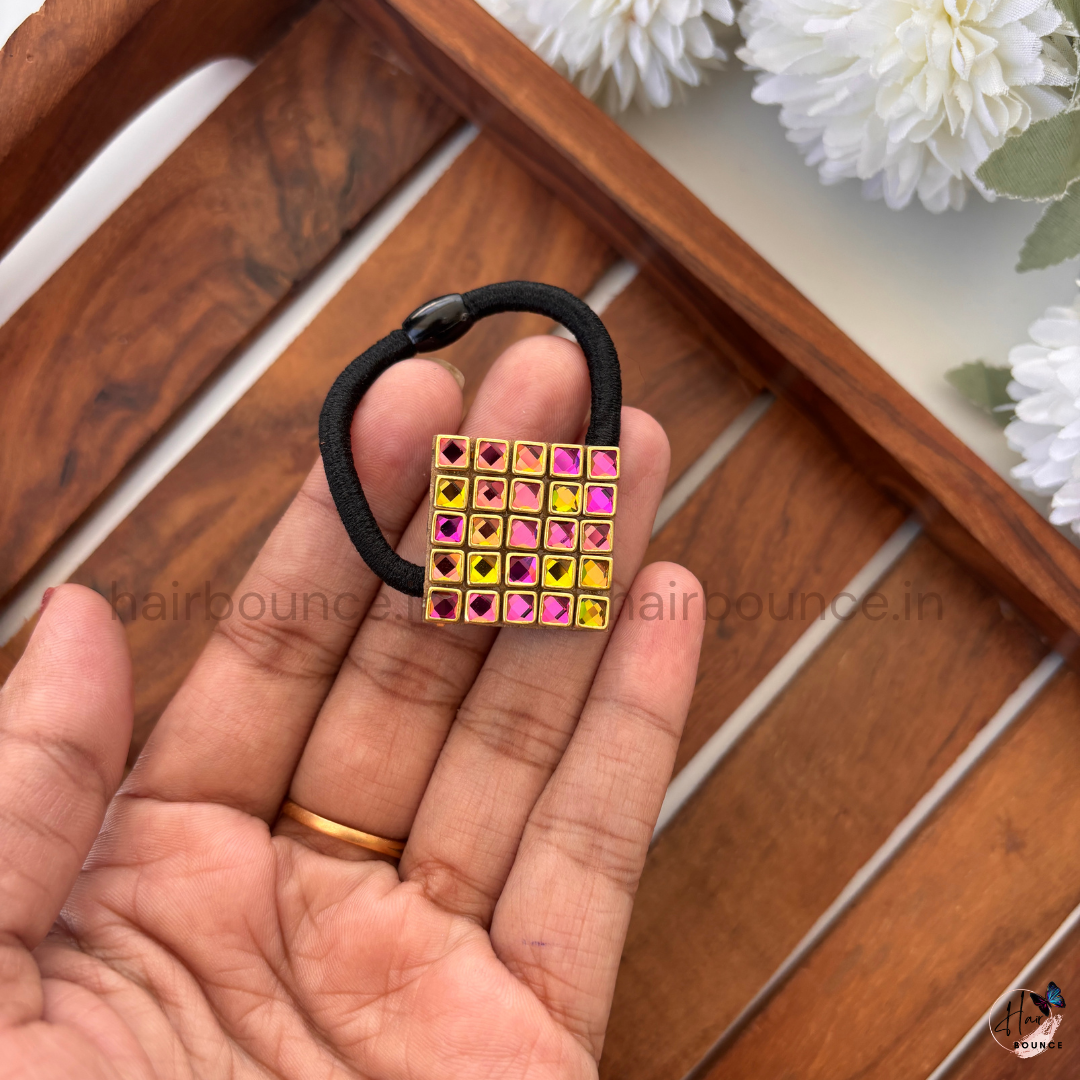 Royal Multicolour Kundan Hair Tie