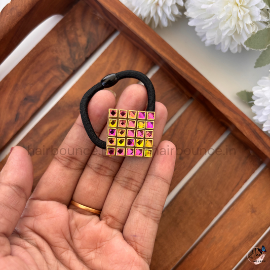 Royal Multicolour Kundan Hair Tie
