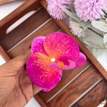 Orchid Blossom Hair Claw – Large Floral Hair Clip for Women