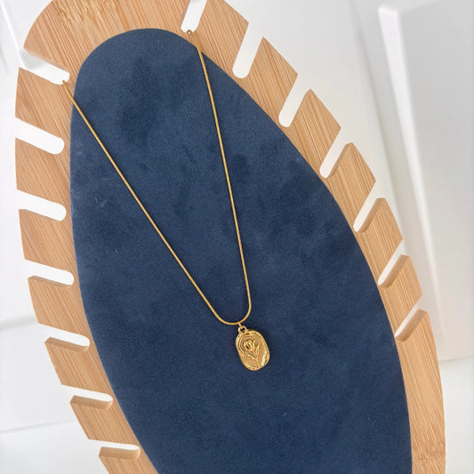 Vintage Floral Emblem Necklace