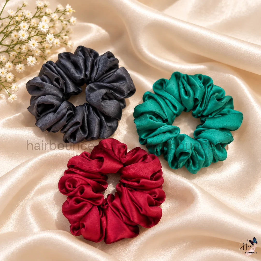 Small Satin Hair Scrunchies