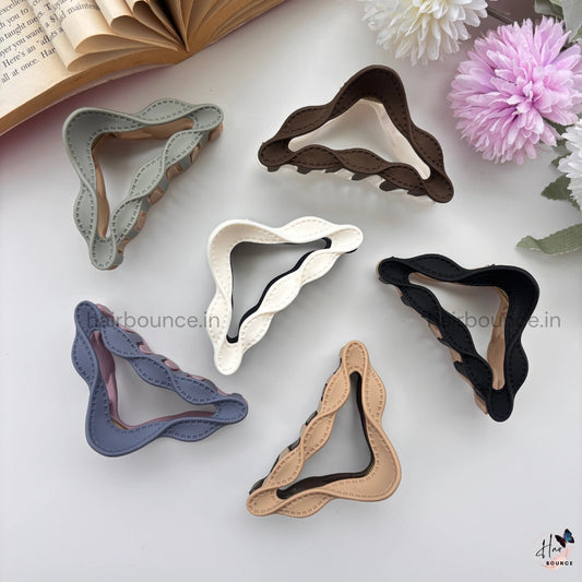 Dual-Colour Wave Hair Claw – Large