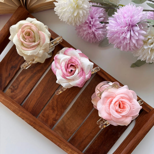 Soft Rose Hair Claw – Large