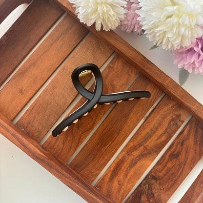 Smooth Finish Dual Colour Loop Hair Claw - Large