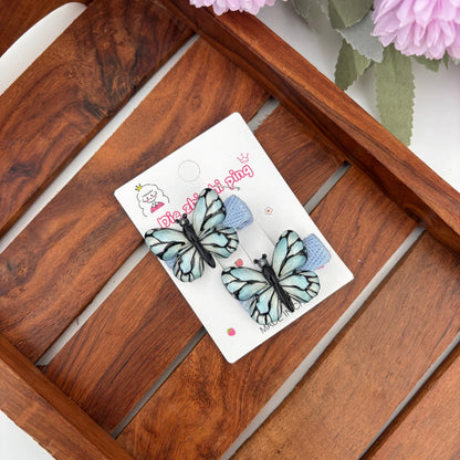 Lined Butterfly Sparkle Clips