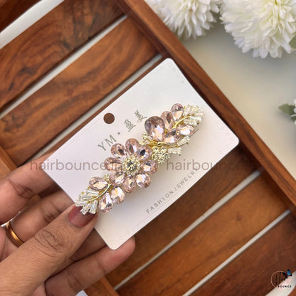 Regal Crystal Bloom Center Hair Clip