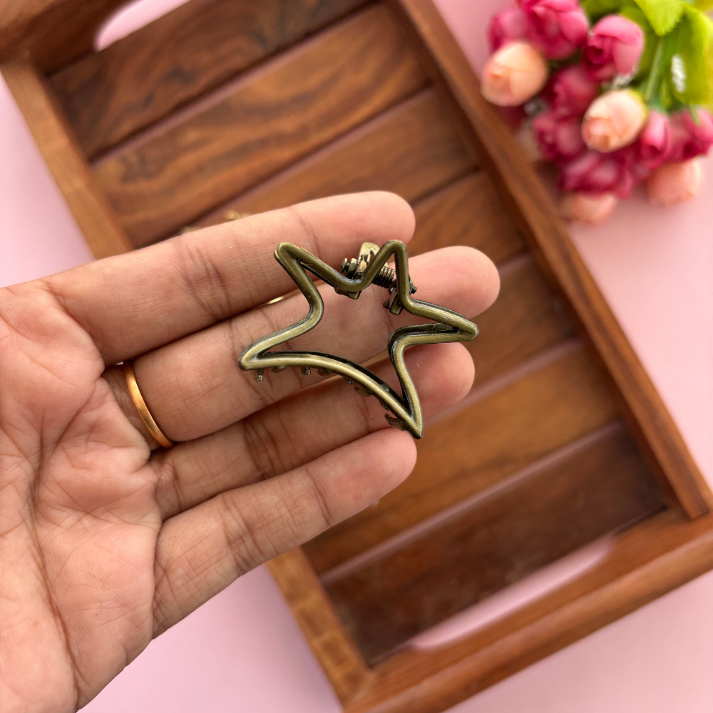 Star Metal Hair Claw - Medium