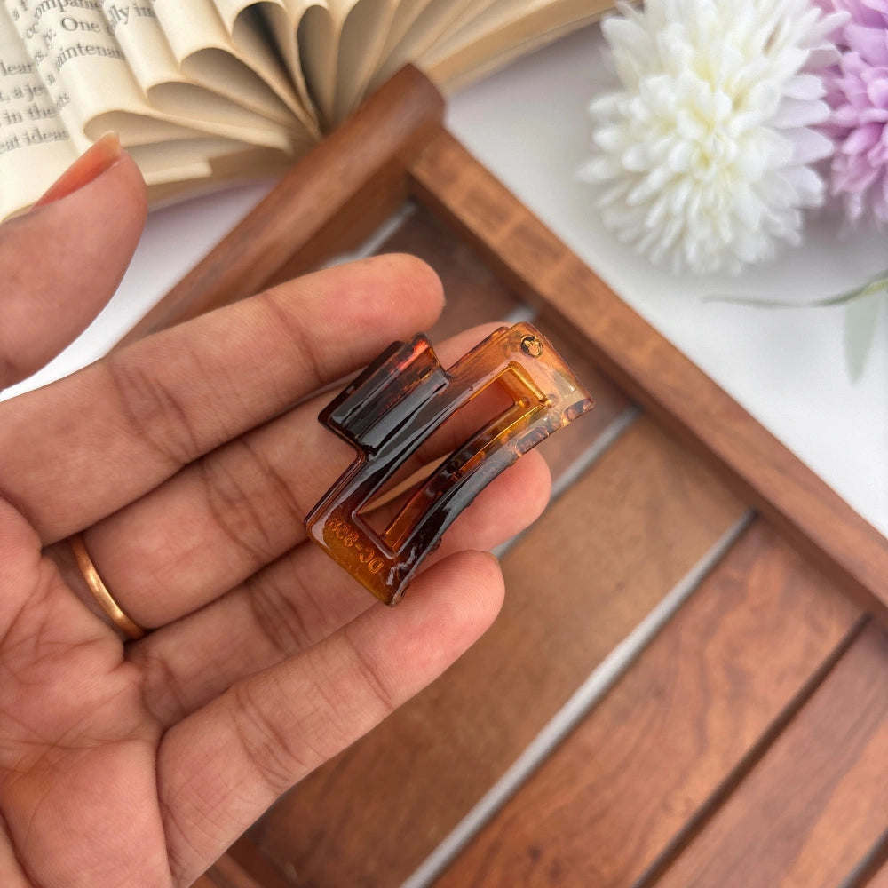 Glossy Rectangle Hair Claw - Small