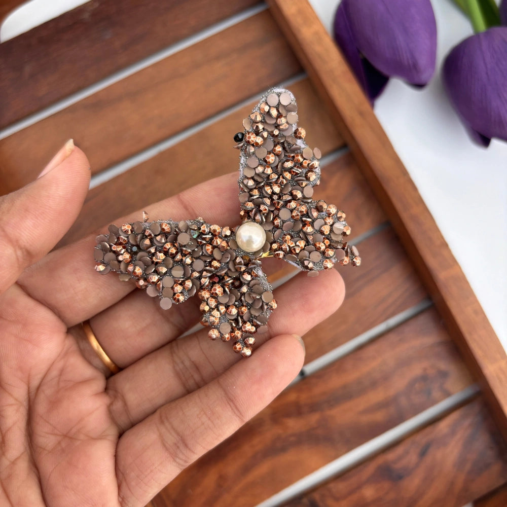 Crystal Butterfly Alligator Clip