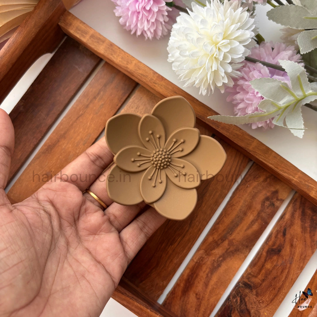 Matte Sakura Blossom Hair Claw – Large