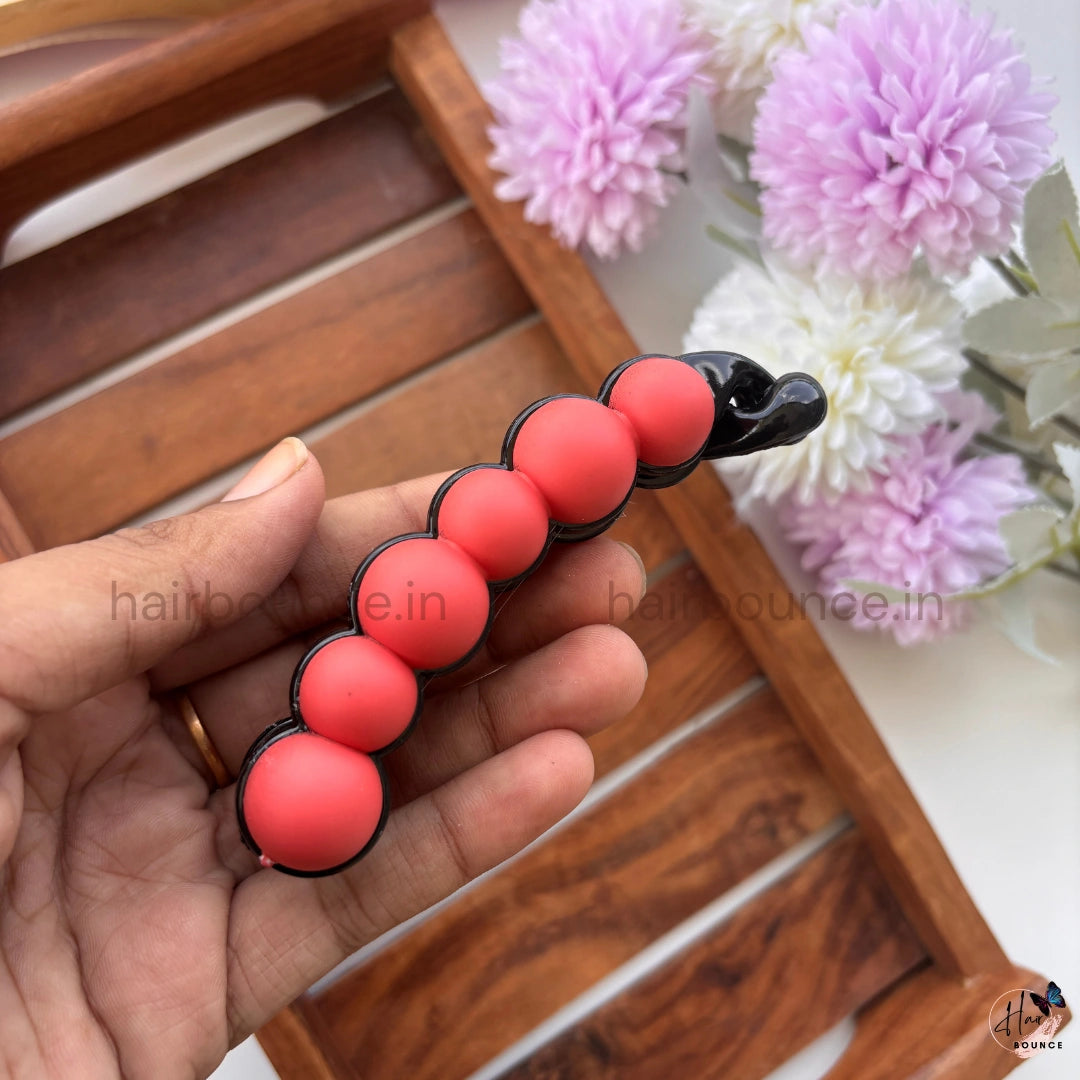 Candy Pop Bubble Banana Clip – Large | Trendy Matte Ball Design Hair Clip for Women & Girls