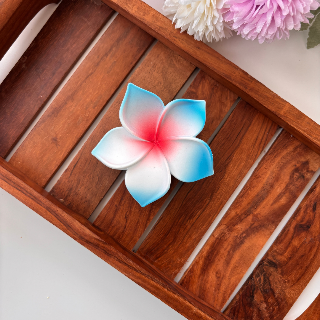 Dual Colour Matte Flower Hair Claw - Large