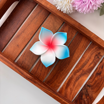 Dual Colour Matte Flower Hair Claw - Large