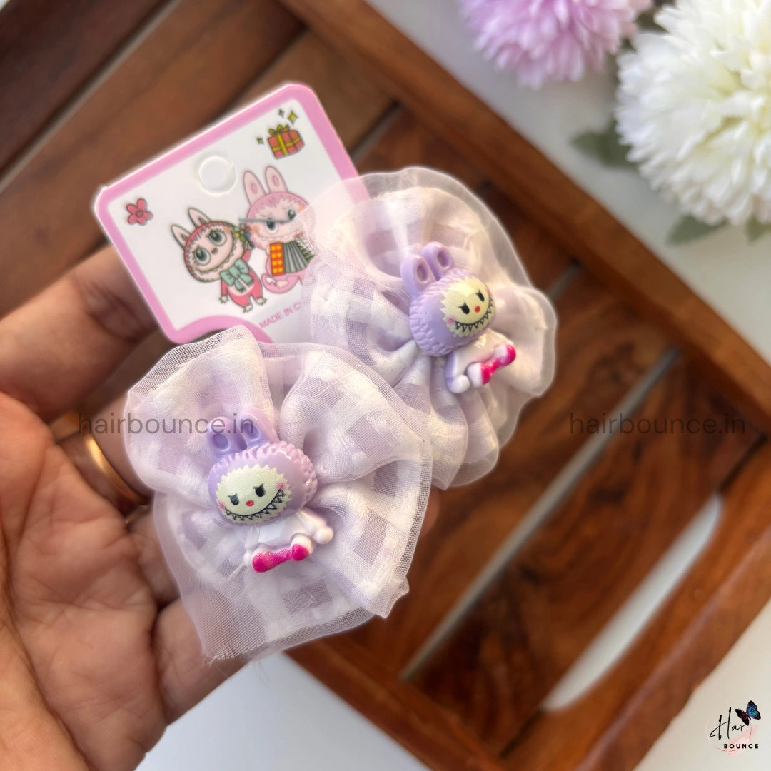 Bunny Bloom Organza Hair Rubber Bands
