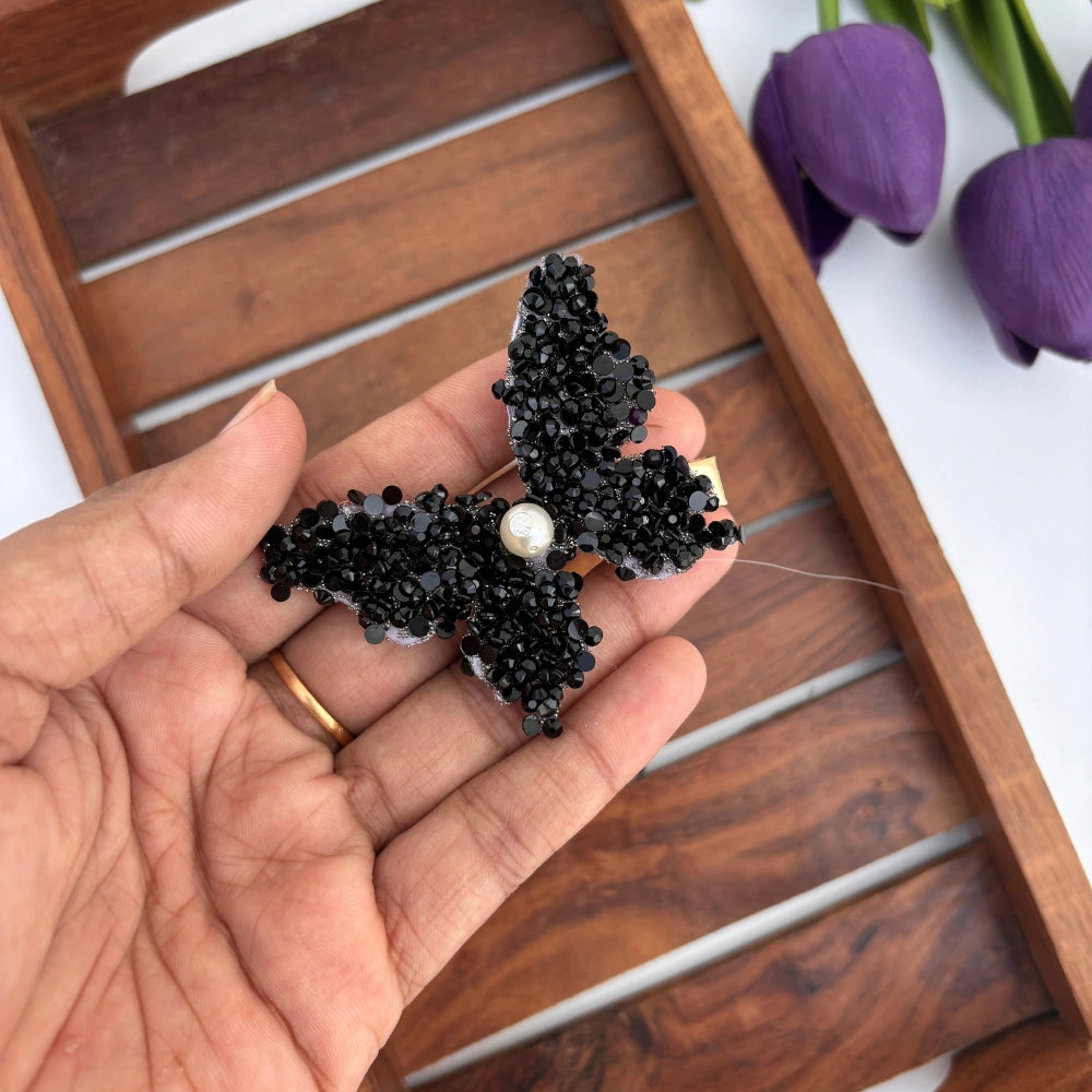 Crystal Butterfly Alligator Clip