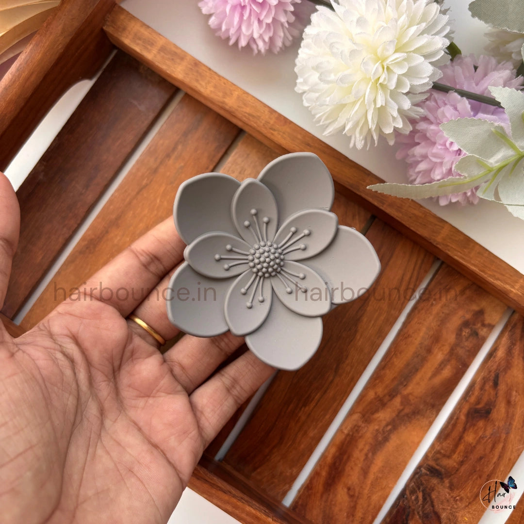 Matte Sakura Blossom Hair Claw – Large