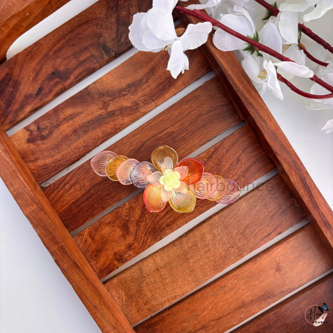 Pastel Petal Floral Center Hair Clip – Assorted Colours