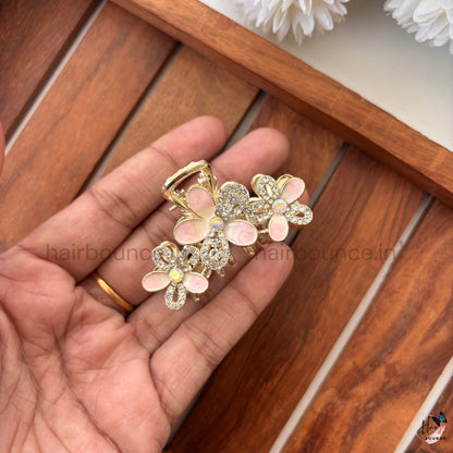 Crystal Blossom Garden Hair Claw – Medium
