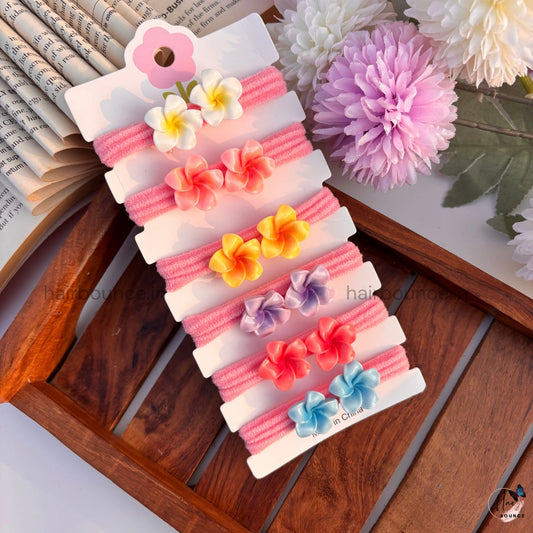 Candy Bloom Floral Hair Bands - Pack of 6