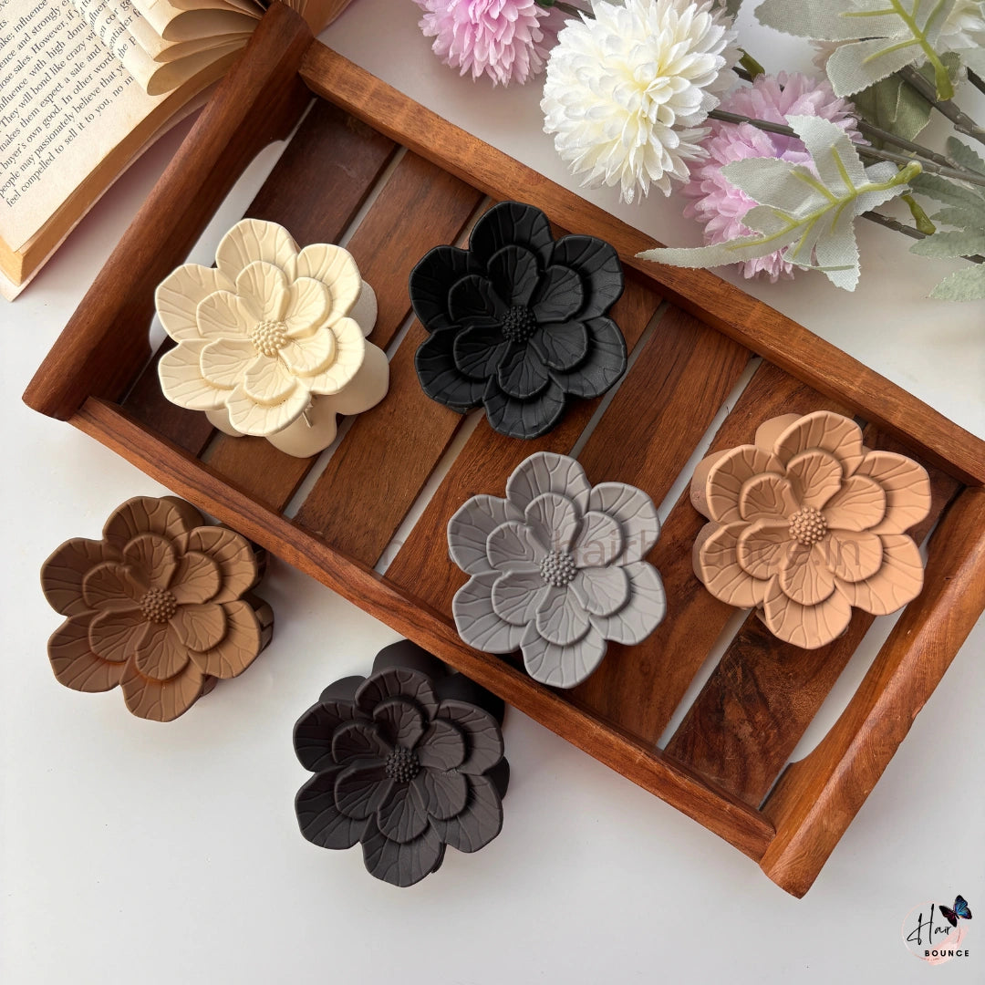 Layered Petal Bloom Hair Claw – Large