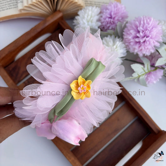 Bloom Tulip Mesh Floral Headband for Girls – Premium Kids Hair Band