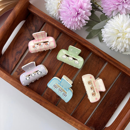 Cartoon Animal Printed Hair Claw – Medium
