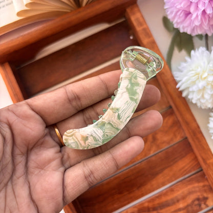 Marble Finish Banana Clip – Medium