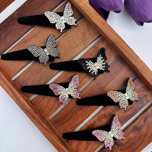 Stoned Butterfly Tic Tac Hair Clip