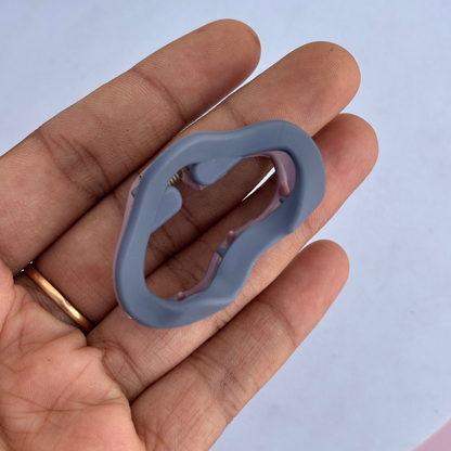 Dual Colour Oval Shape Hair Claw - Small