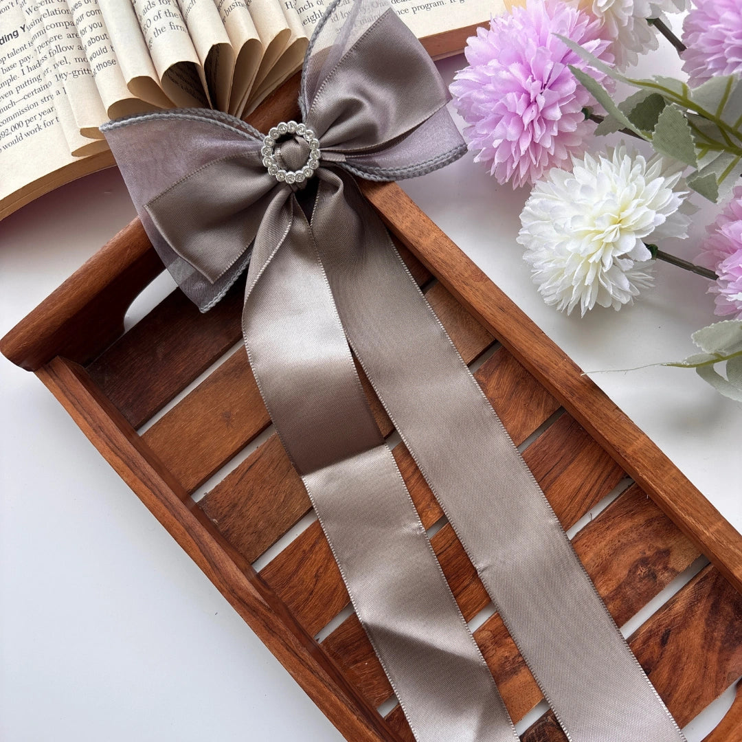 Elegant Satin Bow Clip