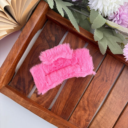 Rectangle Fur Hair Claw - Large