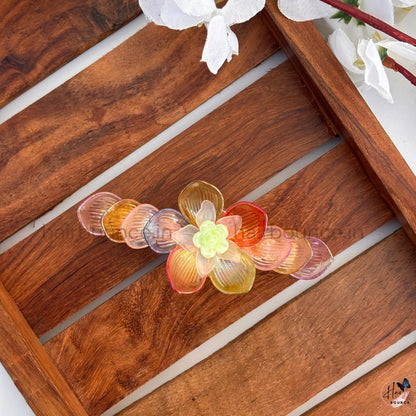Pastel Petal Floral Center Hair Clip – Assorted Colours