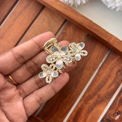 Crystal Blossom Garden Hair Claw – Medium