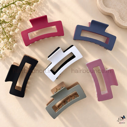 Dual Colour Rectangle Hair Claw - Large
