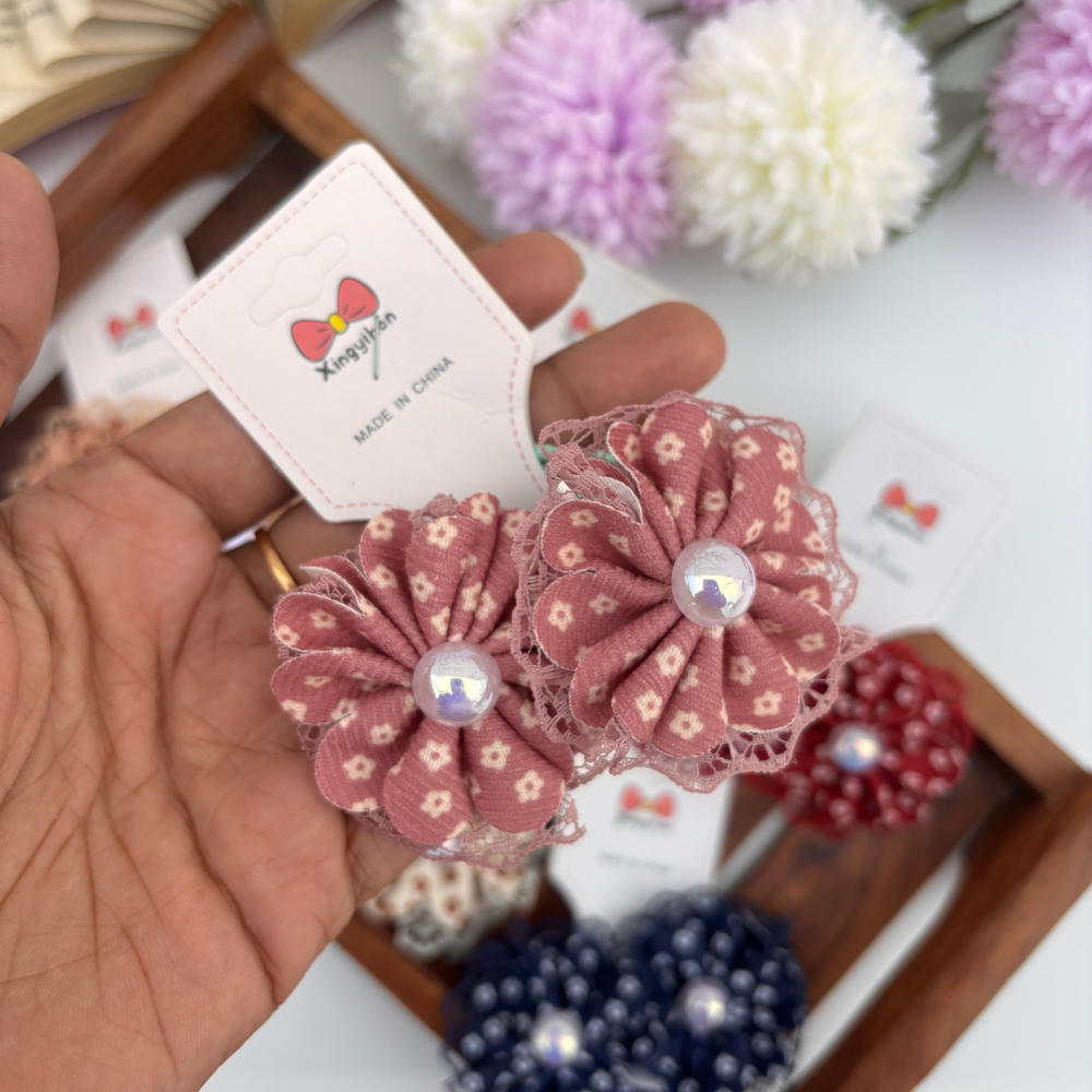 Vintage Lace Flower Rubber Bands