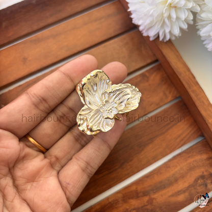 Petal Glow Orchid Hair Claw – Medium