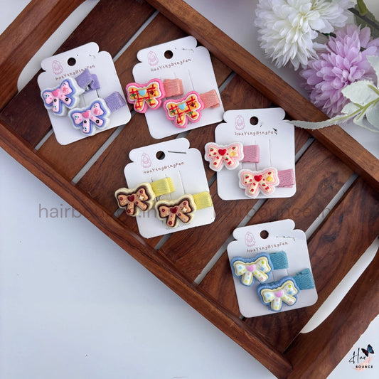 Sweet Bow Baby Snap Clips - Pack of 2