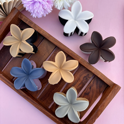 Dual Shade Flower Hair Claw - Large