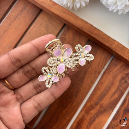 Crystal Blossom Garden Hair Claw – Medium