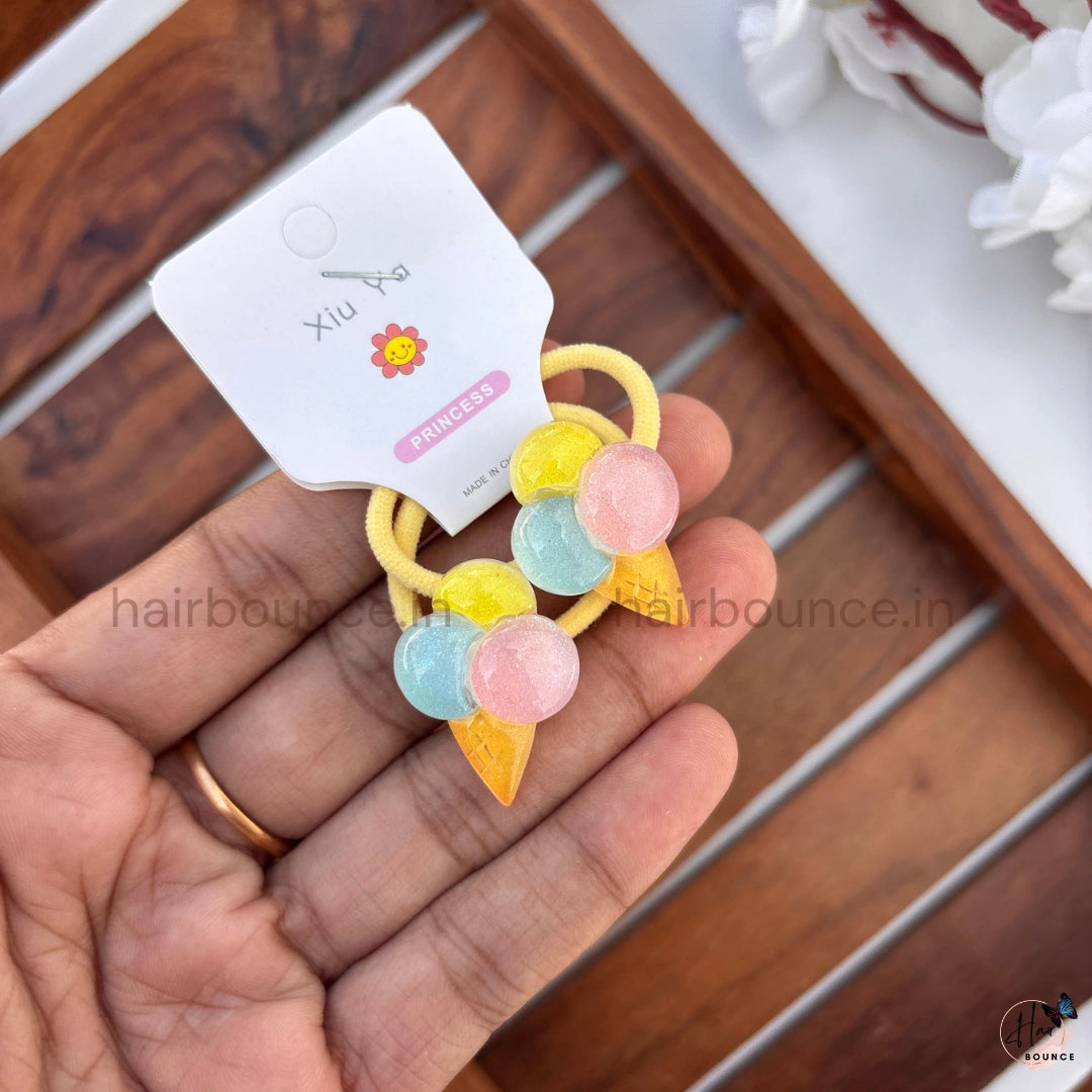 Cute Unicorn & Rainbow Ponytail Rubber Bands for Girls – Pack of 2
