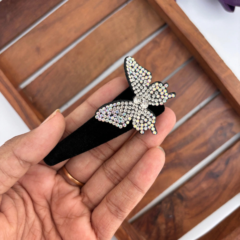 Stoned Butterfly Tic Tac Hair Clip