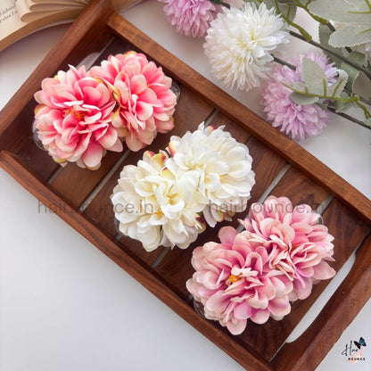 Soft Bloom Twin Peony Clip - Large