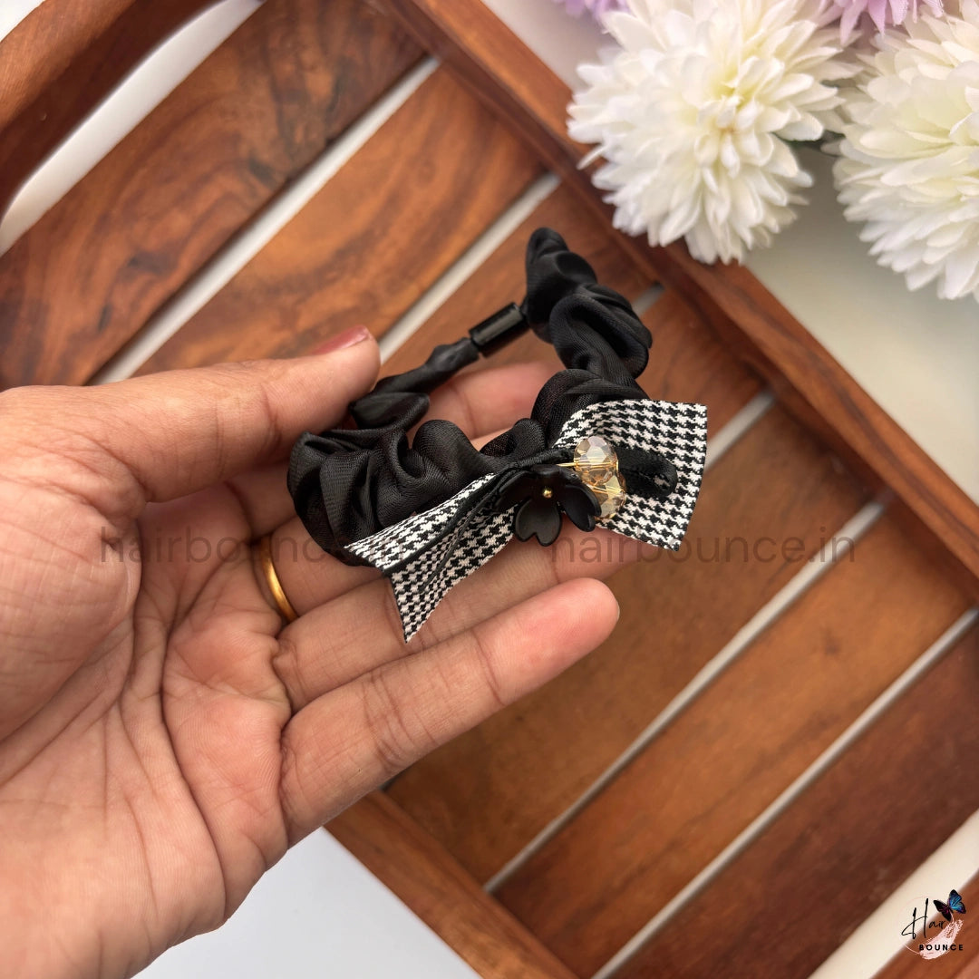 Chic Floral Ribbon Scrunchie