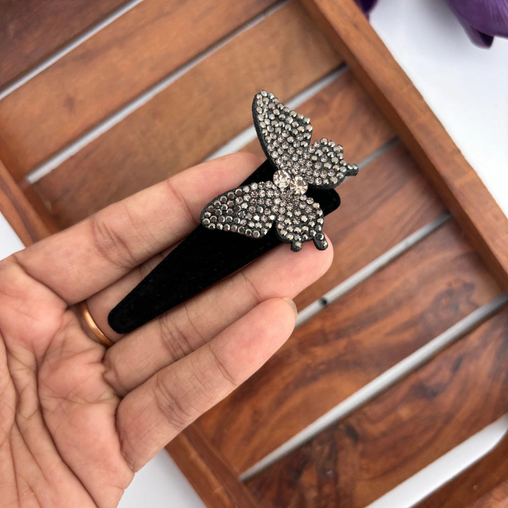 Stoned Butterfly Tic Tac Hair Clip