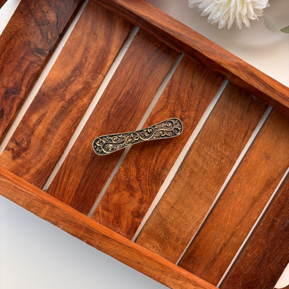 Antique Floral Curve Hair Clip