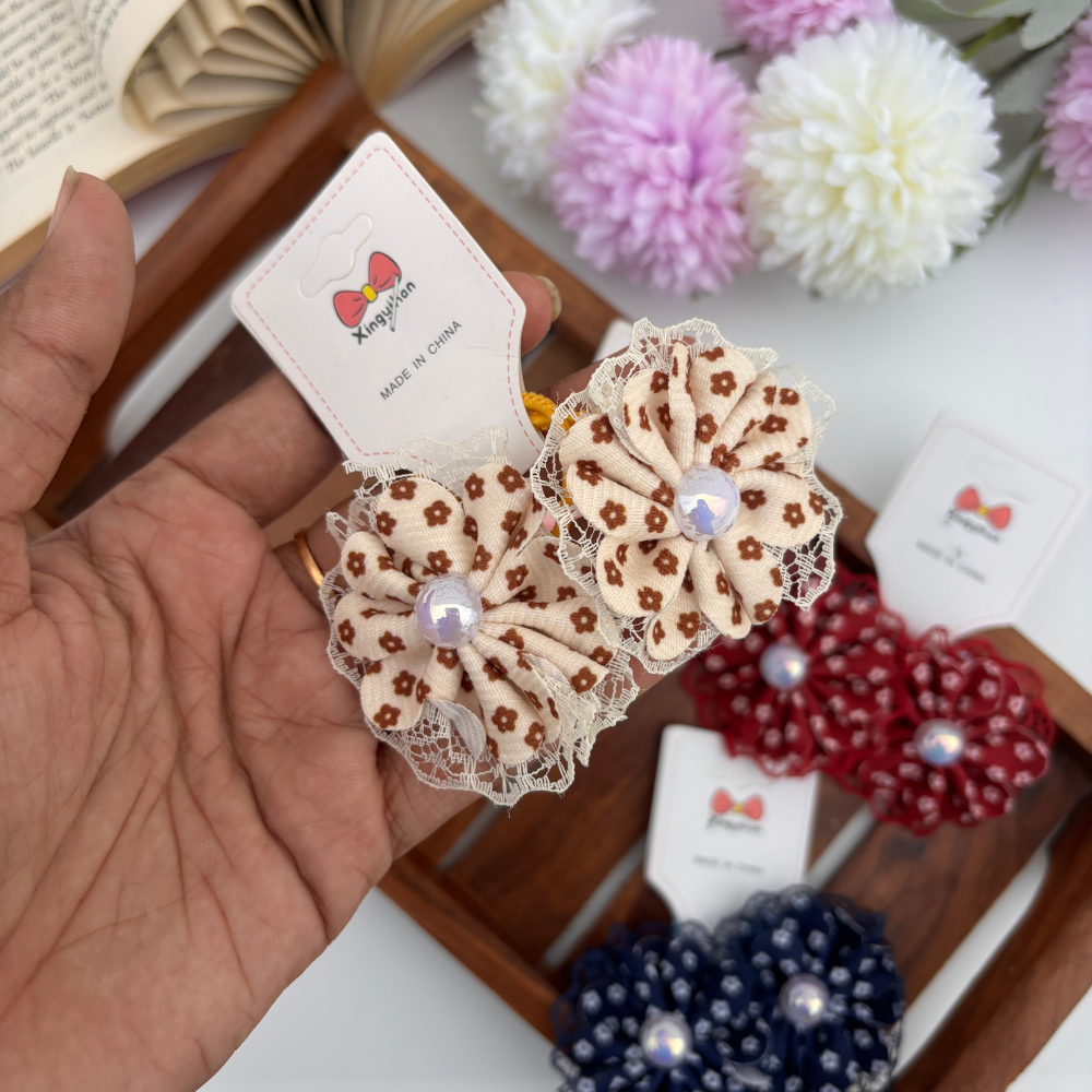 Vintage Lace Flower Rubber Bands