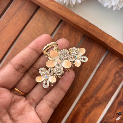 Crystal Blossom Garden Hair Claw – Medium