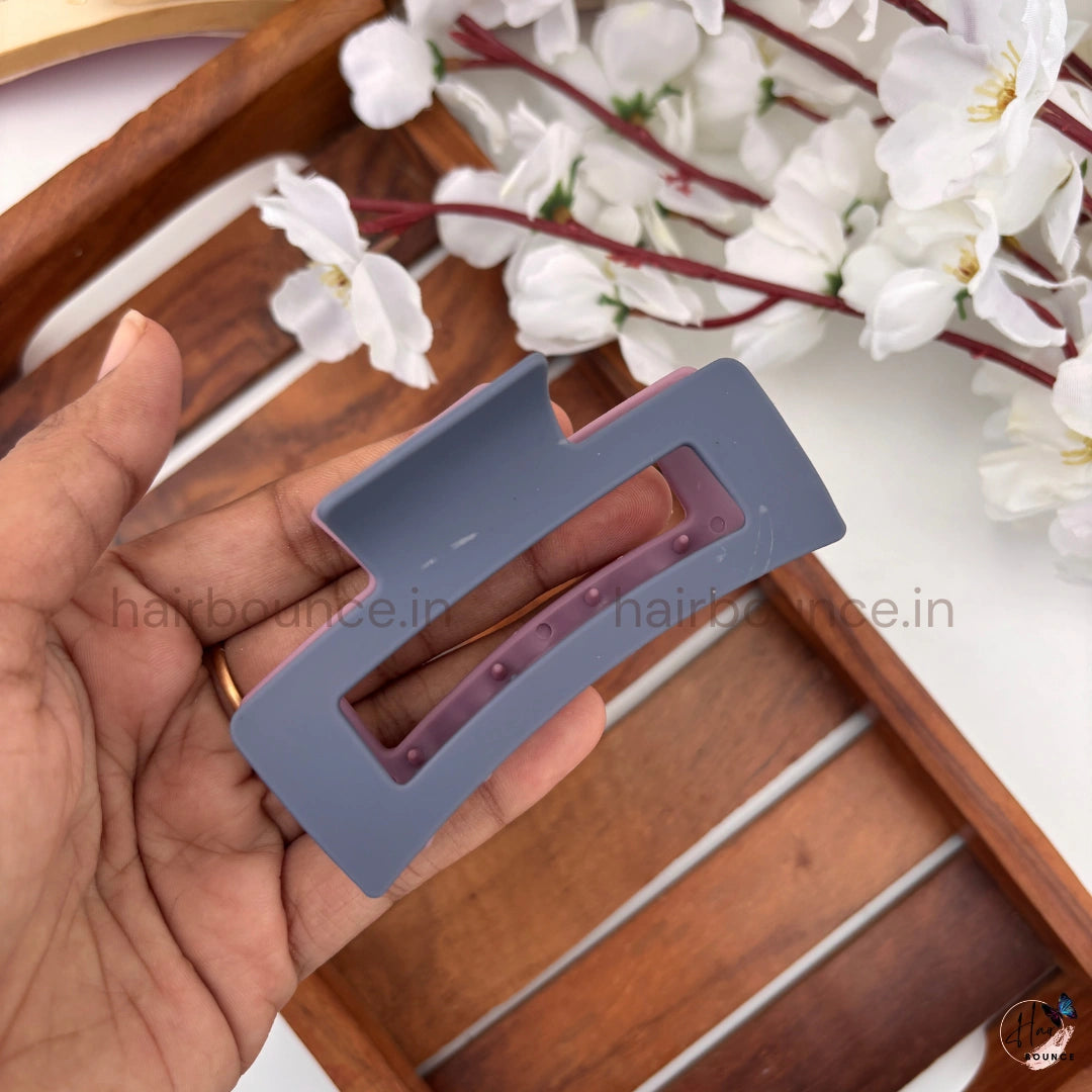 Dual Colour Rectangle Hair Claw - Large